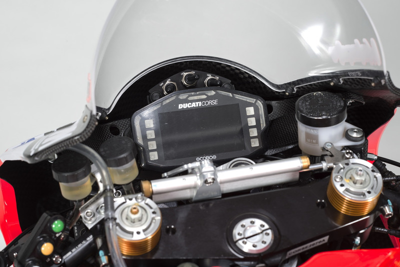 Detalle de la moto de Marco Melandri, Ducati Team