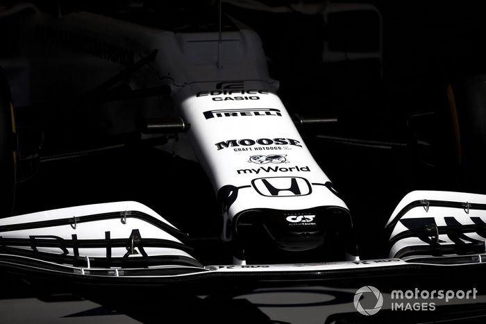 El frente del monoplaza de Daniil Kvyat, AlphaTauri AT01 