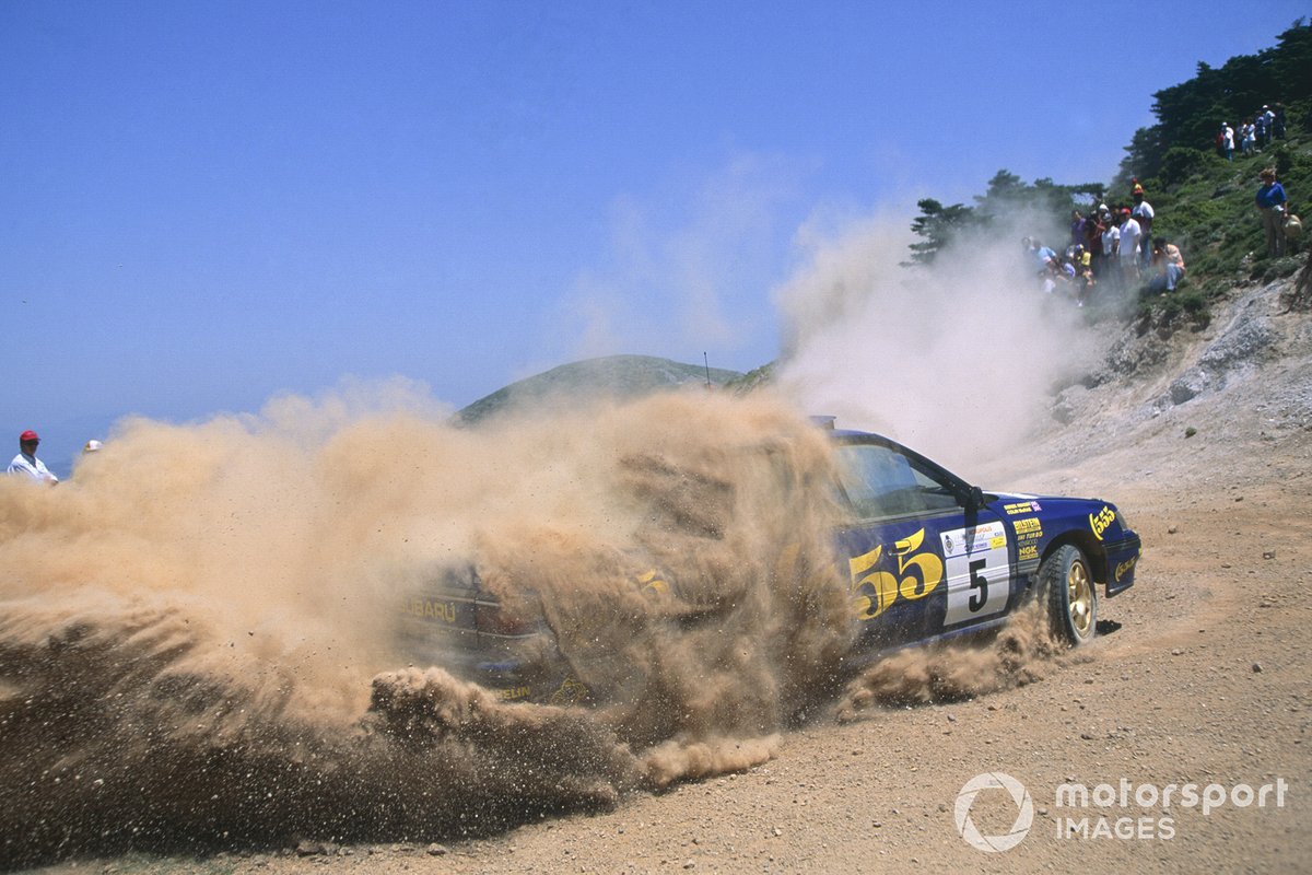 Colin McRae a remporté son premier rallye WRC avec la Subaru Legacy.