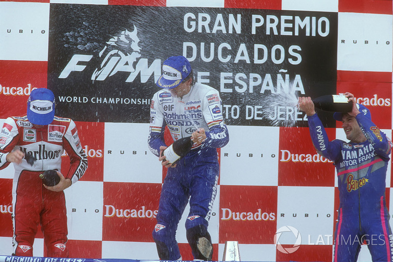 Wayne Rainey, Mick Doohan en Niall Mackenzie