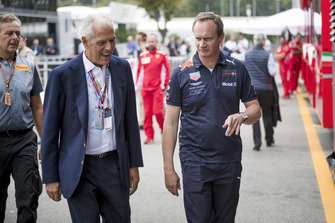 Tronchetti Provera, Pirelli President and Paul Monaghan, Red Bull Racing Chief Engineer