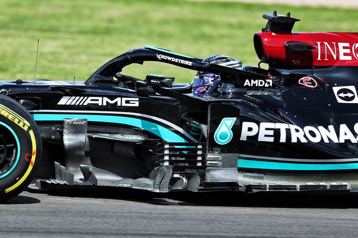 Detalles del coche de Lewis Hamilton, Mercedes W12