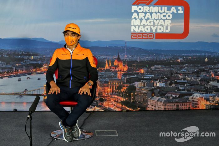 Lando Norris, McLaren en la conferencia de prensa