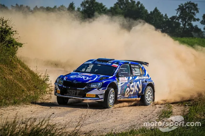 Łukasz Habaj, Daniel Dymurski, Skoda Fabia R5, FIA ERC, Rally Poland