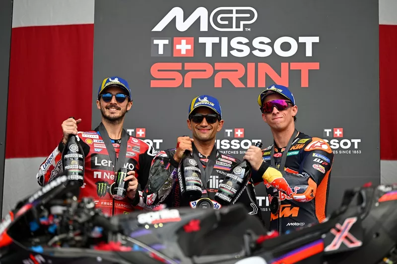 Jorge Martin, Aprilia Racing Team, Pedro Acosta, Red Bull KTM Factory Racing, Francesco Bagnaia, Ducati Team