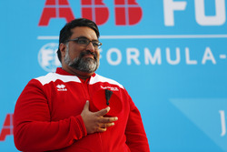 Dilbagh Gill, Team Principal, Mahindra Racing, sur le podium