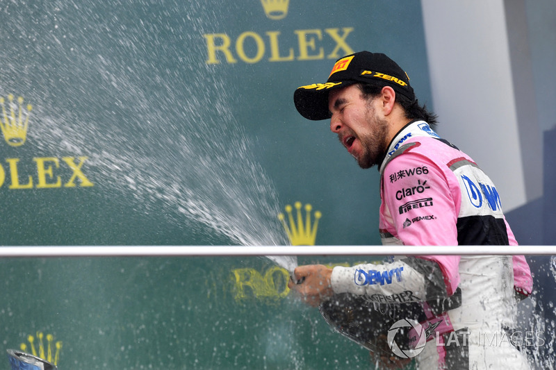 Podium: third place Sergio Perez, Force India