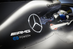 Des logos sur la voiture de Valtteri Bottas, Mercedes AMG F1 W09