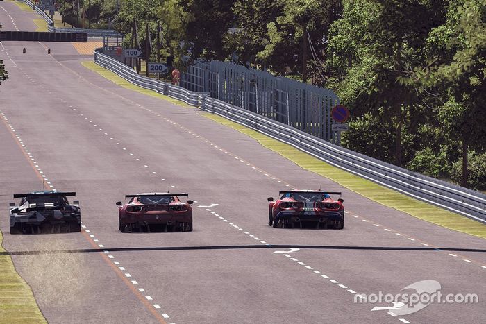 #88 Dempsey-Proton Racing Porsche 911 RSR: Riccardo Pera, Loek Hartog, Michael Francesconi, Kevin Van Dooren, #52 Ferrari - AF Corse Ferrari 488 GTE: Charles Leclerc, Antonio Giovinazzi, Enzo Bonito, David Tonizza, #51 Ferrari - AF Corse Ferrari 488 GTE: Nicklas Nielsen, Federico Leo, Kasper Stoltze, Amos Laurito