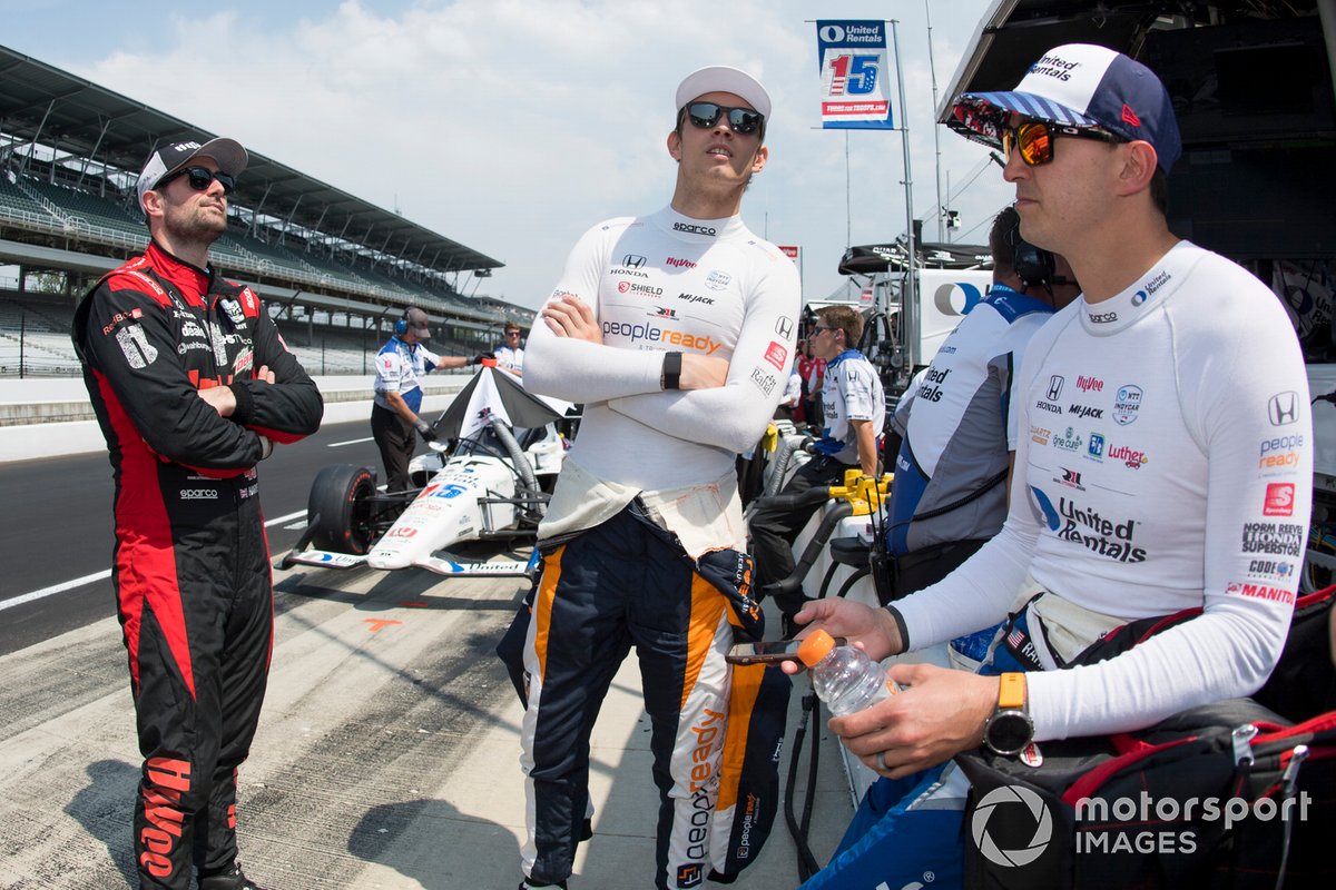 RLL-Honda teammates Jack Harvey, Christian Lundgaard and Graham Rahal.