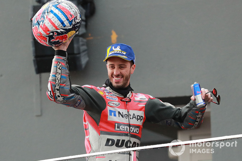 Podio: il vincitore della gara Andrea Dovizioso, Ducati Team