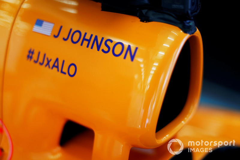 Le nom de Jimmie Johnson sur la McLaren