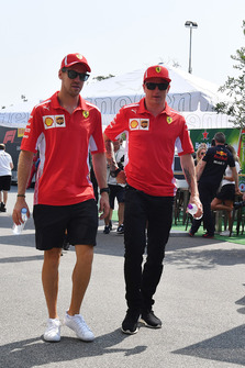 Sebastian Vettel, Ferrari e Kimi Raikkonen, Ferrari