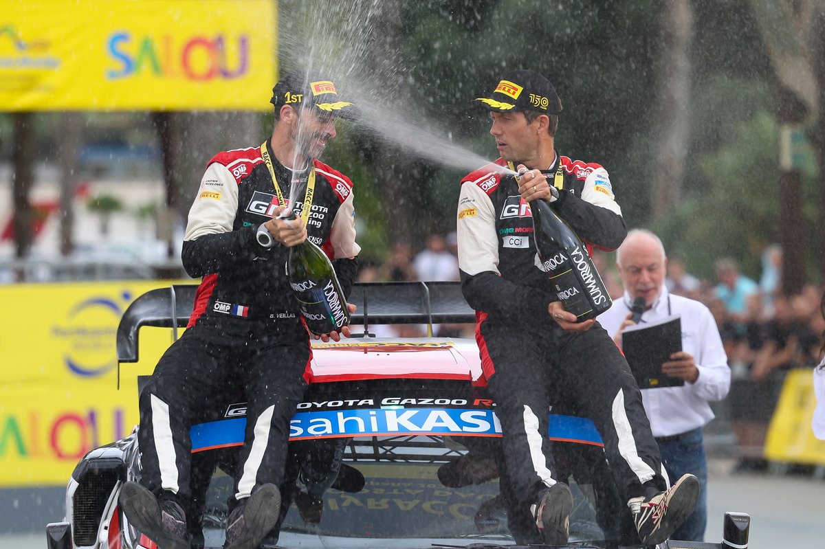 Winners Sebastien Ogier, Benjamin Veillas, Toyota Gazoo Racing WRT Toyota GR Yaris Rally1