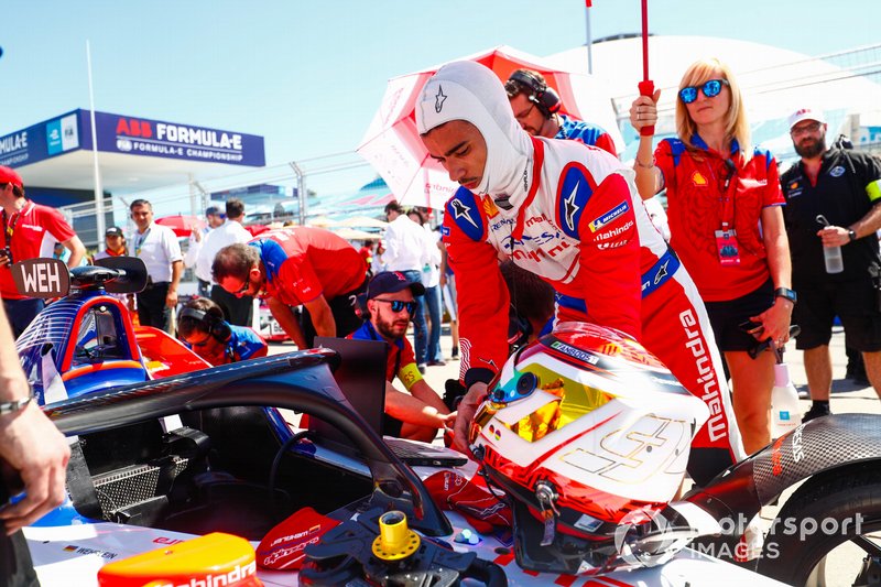 Pascal Wehrlein, Mahindra Racing, in griglia di partenza
