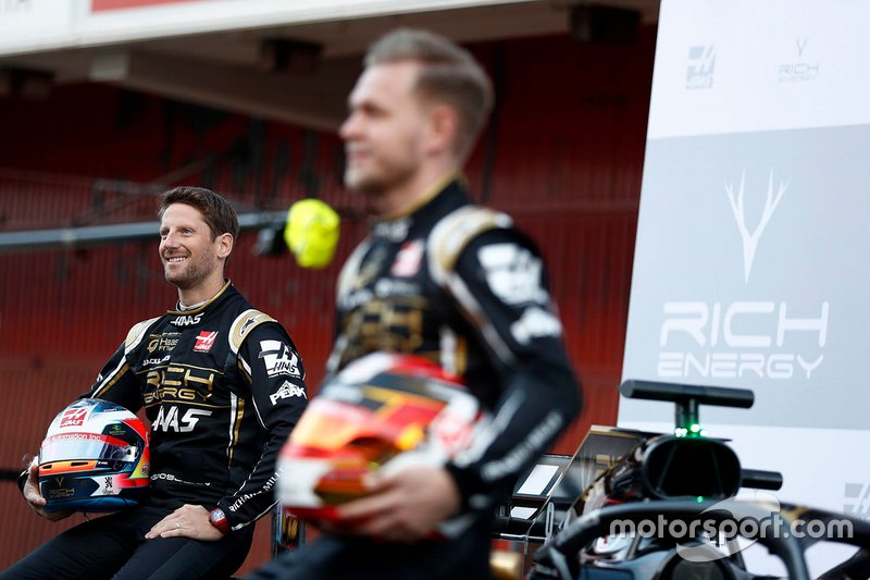 Kevin Magnussen, Haas F1 Team, Romain Grosjean, Haas F1 Team