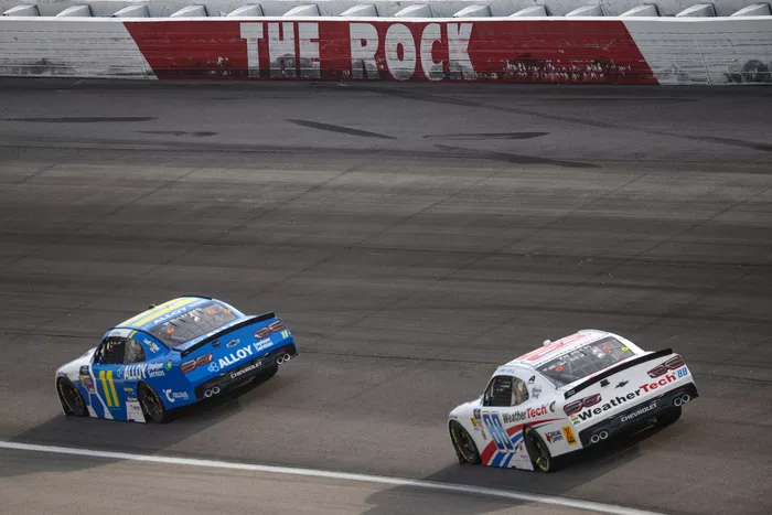 Josh Williams, Kaulig Racing Chevrolet, Connor Zilisch, JR Motorsports Chevrolet