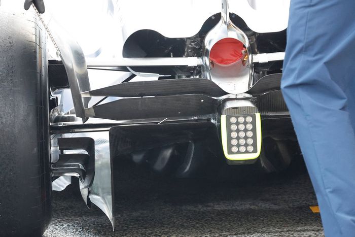 Detalle de la parte trasera del AlphaTauri AT04