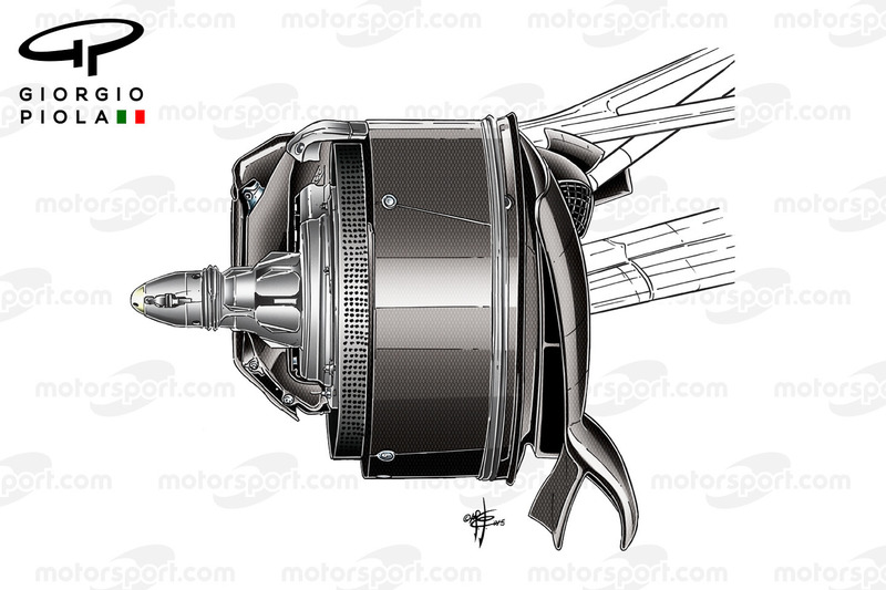 Bremsschacht, Mercedes W07 beim GP von Kanada