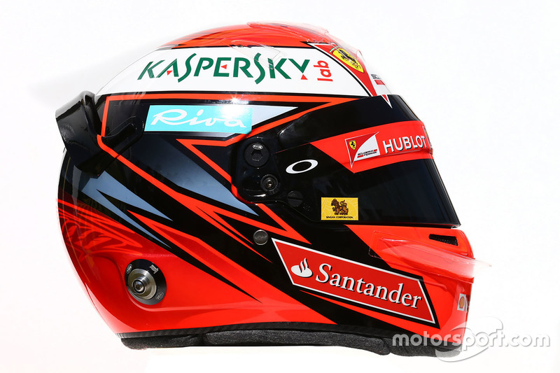 Il casco di  Kimi Raikkonen, Ferrari