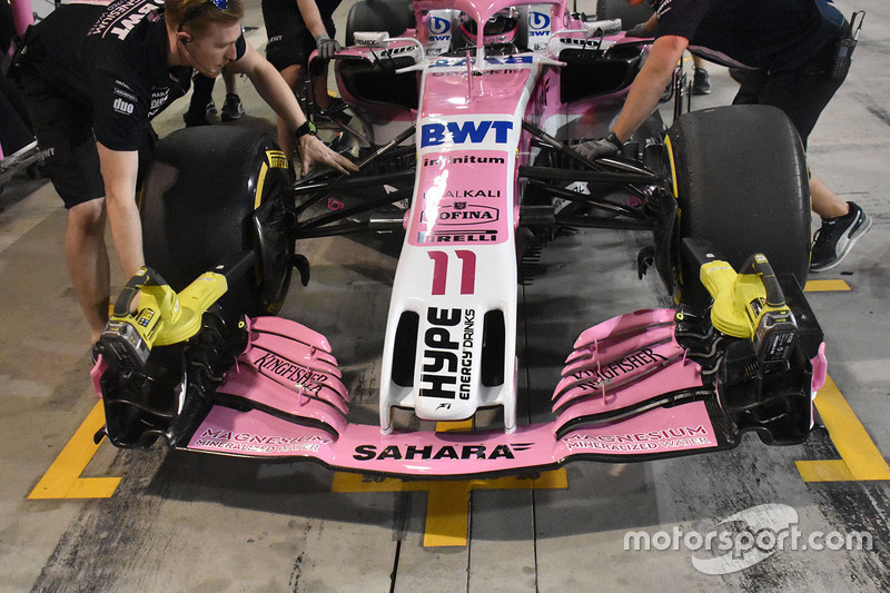 Force India VJM11 Mercedes detalle del frente