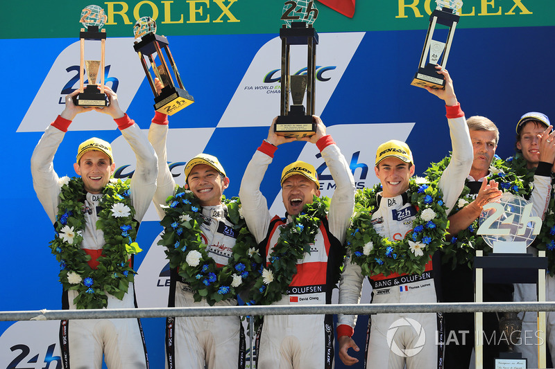 7. Podium: Ho-Pin Tung, Oliver Jarvis, Thomas Laurent, DC Racing