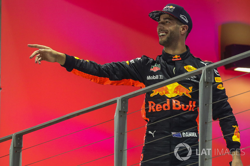 Podium: deuxième place Daniel Ricciardo, Red Bull Racing