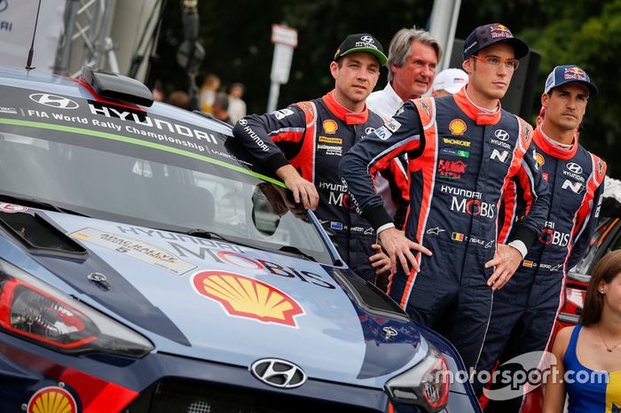Hayden Paddon, Hyundai Motorsport, Thierry Neuville, Hyundai Motorsport, Dani Sordo, Hyundai Motorsport