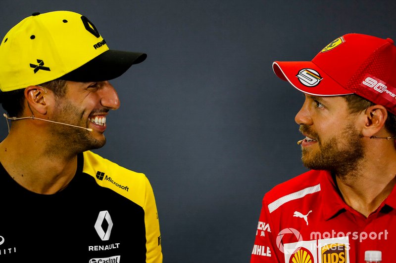 Даніель Ріккардо, Renault F1 Team, Себастьян Феттель, Ferrari