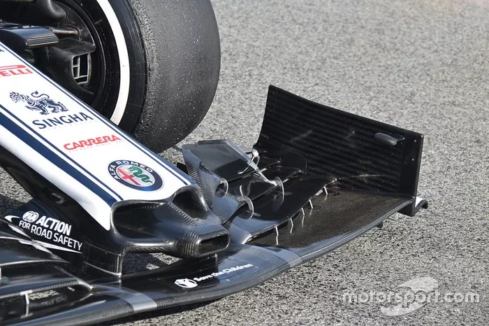 Detalle técnico del Alfa Romeo Racing