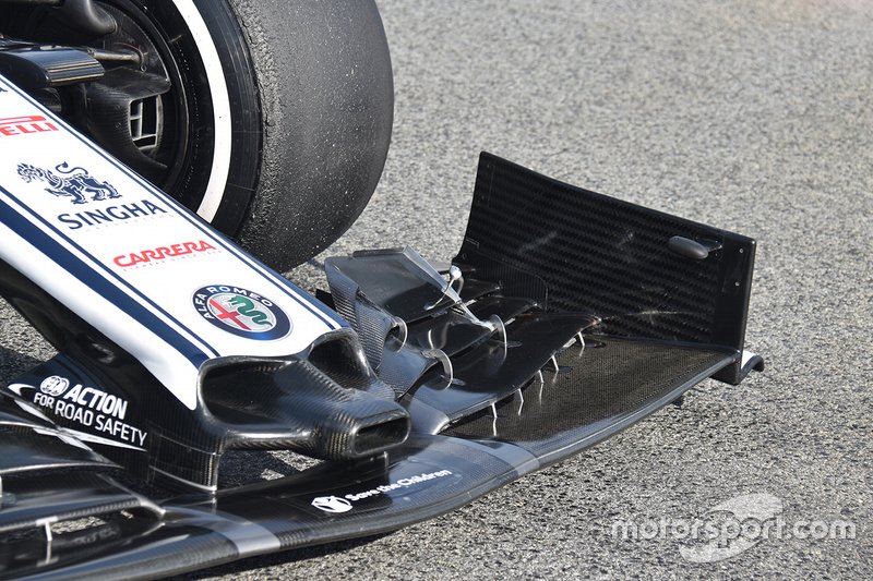 Detalle técnico del Alfa Romeo Racing