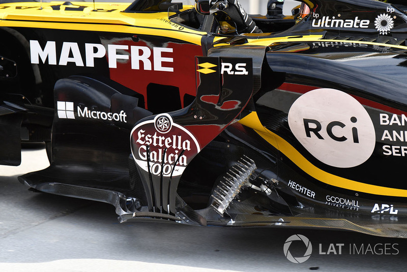 Detalle del sidepod del Renault Sport F1 Team R.S. 18