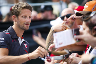 Romain Grosjean, Haas F1 Team, firma autografi