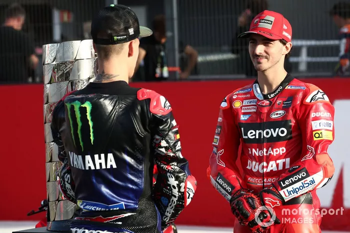 Fabio Quartararo, Yamaha Factory Racing, Francesco Bagnaia, Ducati Team