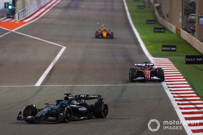 Charles Leclerc, Ferrari, Lando Norris, McLaren, George Russell, Mercedes