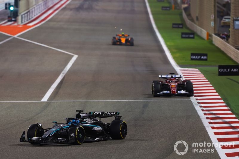 Charles Leclerc, Ferrari, Lando Norris, McLaren, George Russell, Mercedes