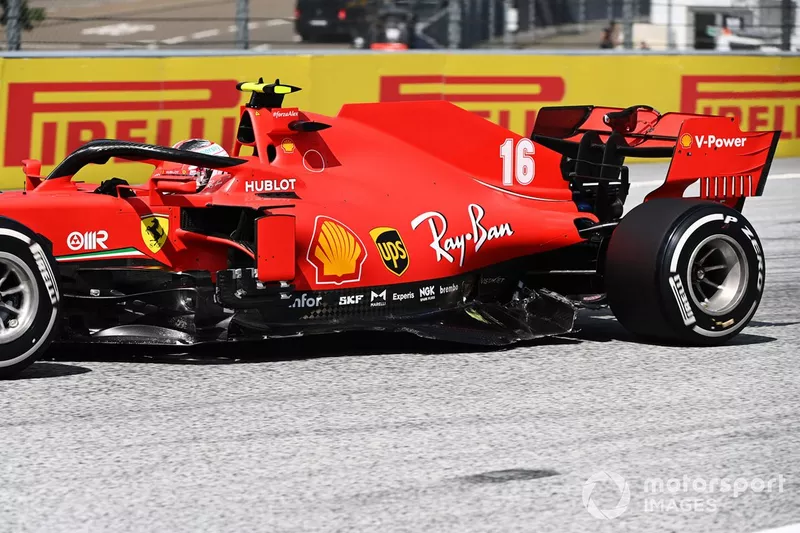 Charles Leclerc, Ferrari SF1000, con daños