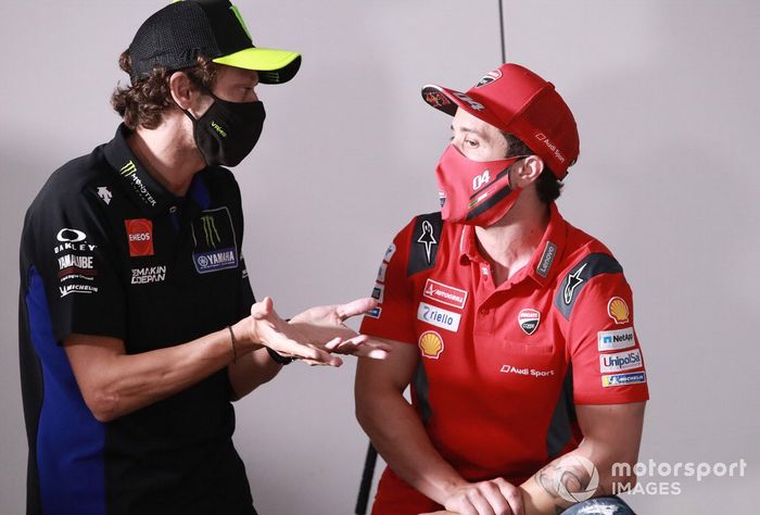 Valentino Rossi, Yamaha Factory Racing,  Andrea Dovizioso, Ducati Team
