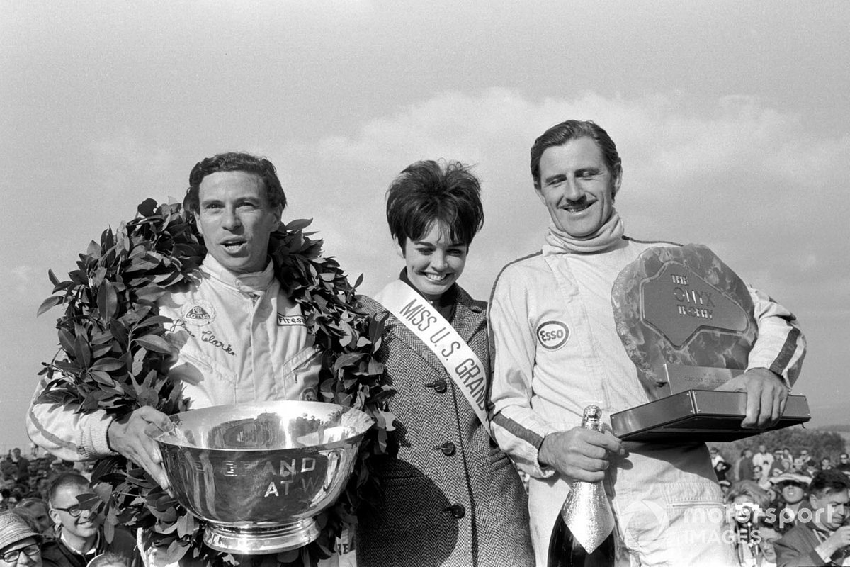 1-2 finish for the Lotus team, Jim Clark, Miss US Grand Prix, Graham Hill