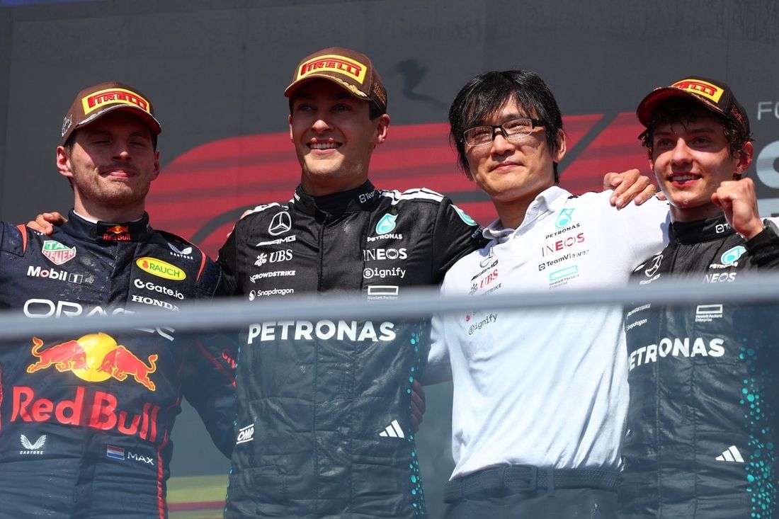 Max Verstappen, Red Bull Racing, George Russell, Mercedes, Andrea Kimi Antonelli, Mercedes