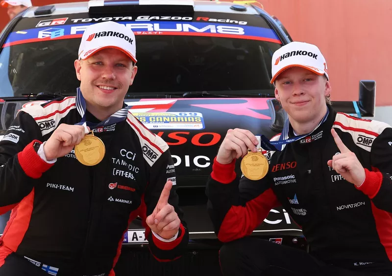 Vainqueur Kalle Rovanperä, Jonne Halttunen, Toyota Gazoo Racing WRT Toyota GR Yaris Rally1