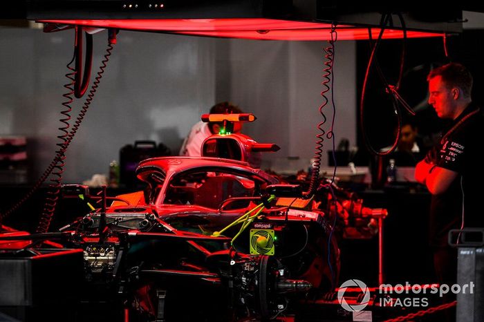 El coche de Valtteri Bottas, Mercedes AMG W10