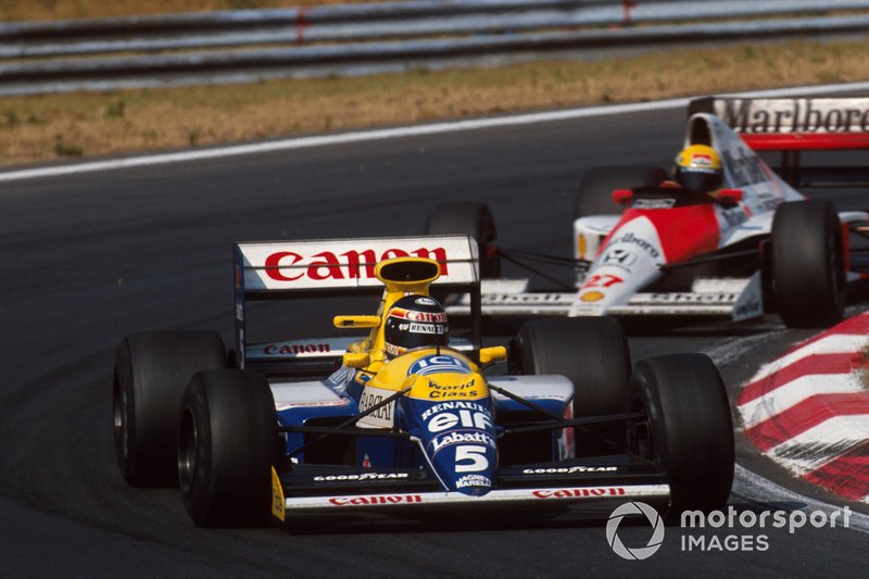 Ganador Thierry Boutsen, Williams y Ayrton Senna, McLaren