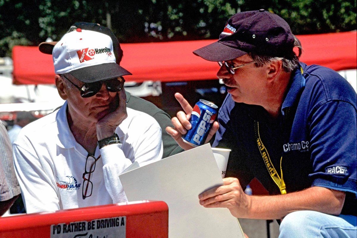 With one of his favorite people in an Indy car paddock, Paul Newman. 