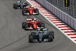 Valtteri Bottas, Mercedes AMG F1 W08, Sebastian Vettel, Ferrari SF70H, Kimi Raikkonen, Ferrari SF70H, Lewis Hamilton, Mercedes AMG F1 W08