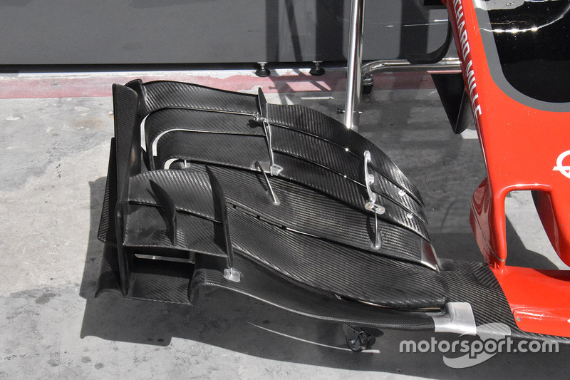 Haas F1 Team VF-17 front wing detail