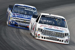 Todd Gilliland, Kyle Busch Motorsports, Toyota Tundra Royal Canin and Johnny Sauter, GMS Racing, Chevrolet Silverado ISM Connect