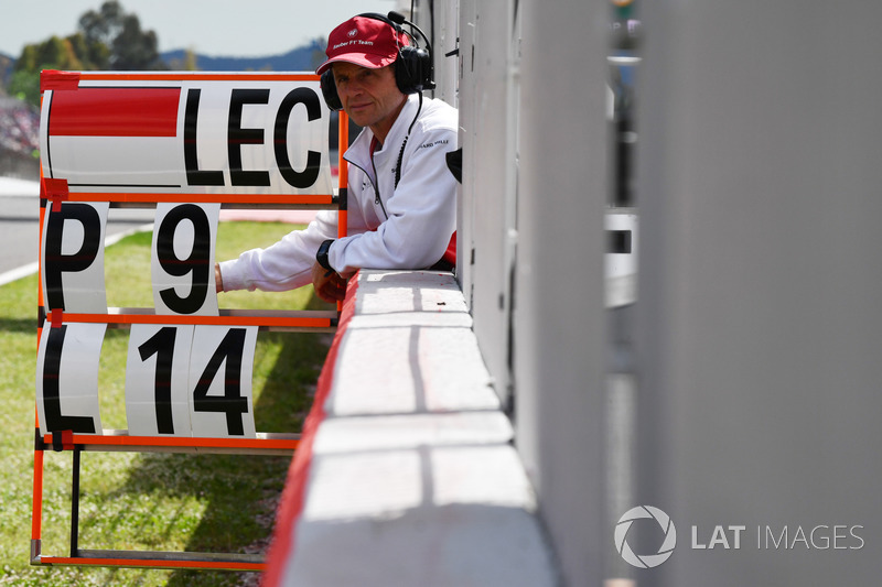 Charles Leclerc için pit tabelası, Sauber C37