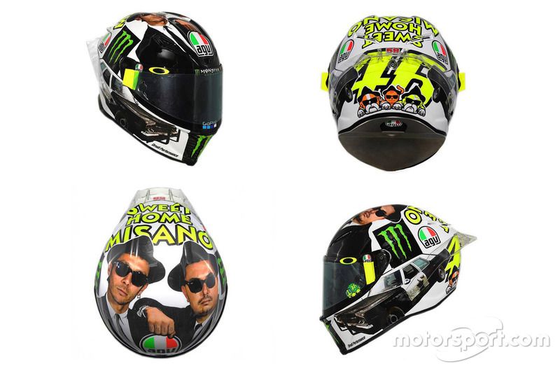 Valentino Rossi, Yamaha Factory Racing casco de los Blues Brothers 