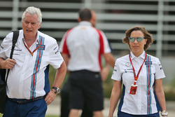 Pat Symonds, Williams Chief Technical Officer met Claire Williams, Williams Deputy Team Principal